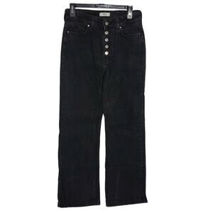 Forever 21 Los Angeles Womens Jeans Size 27 Black Button Fly High Rise Bootcut